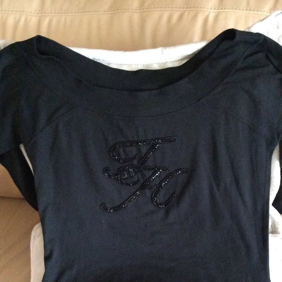 Tommy Hilfiger Y2K Beaded TH logo, 3/4 sleeve top (Sz. S) - Picture 2 of 15